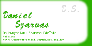 daniel szarvas business card